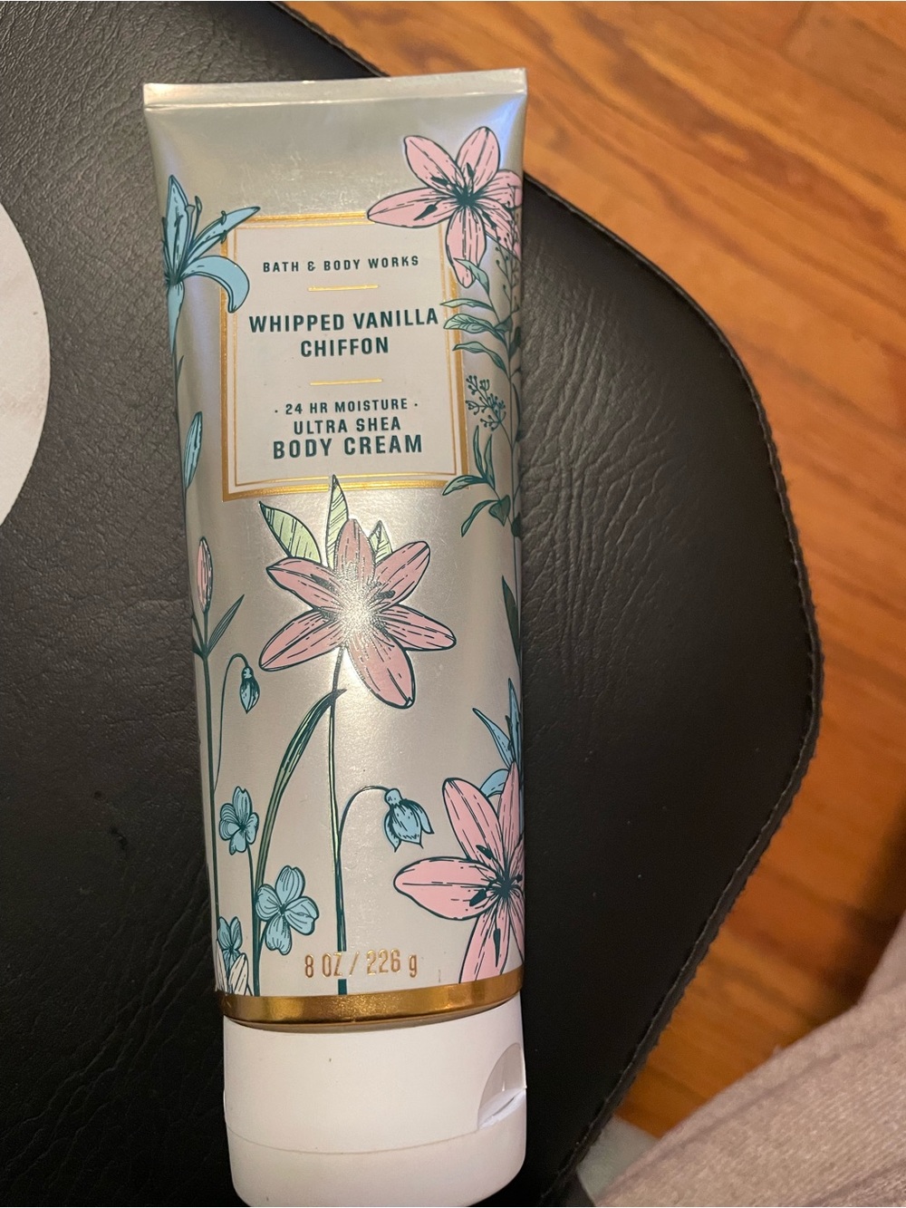 Bath & Body Works Whipped Vanilla Chiffon Body Cream - Pink & Blue Floral Tube